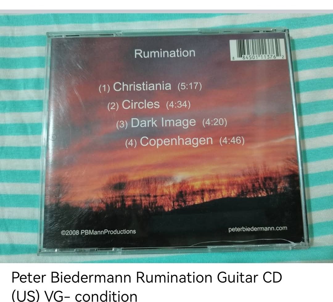Peter Biedermann Rumination Guitar CD (unsealed) (Category: CDs & DVDs) located in Dangcagan. Submitted by cd_haven5 (Listing ID 1467234863, Image 2). Description: #FORSALE #FORSALE #FORSALE #Authentic #Legit #Original We only sell original items. All items posted are on hand. Please message me for availability of the item/s because the items are also posted on my other online stores. All items are imported unless stated PH. We also accept Pre-or