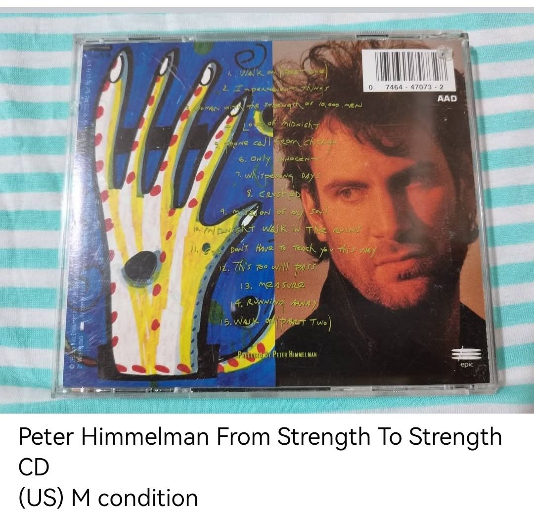 Peter Himmelman From Strength To Strength CD (unsealed) (Category: CDs & DVDs) located in Dangcagan. Submitted by cd_haven5 (Listing ID 1467231542, Image 2). Description: #FORSALE #FORSALE #FORSALE #Authentic #Legit #Original We only sell original items. All items posted are on hand. Please message me for availability of the item/s because the items are also posted on my other online stores. All items are imported unless stated PH. We also accept