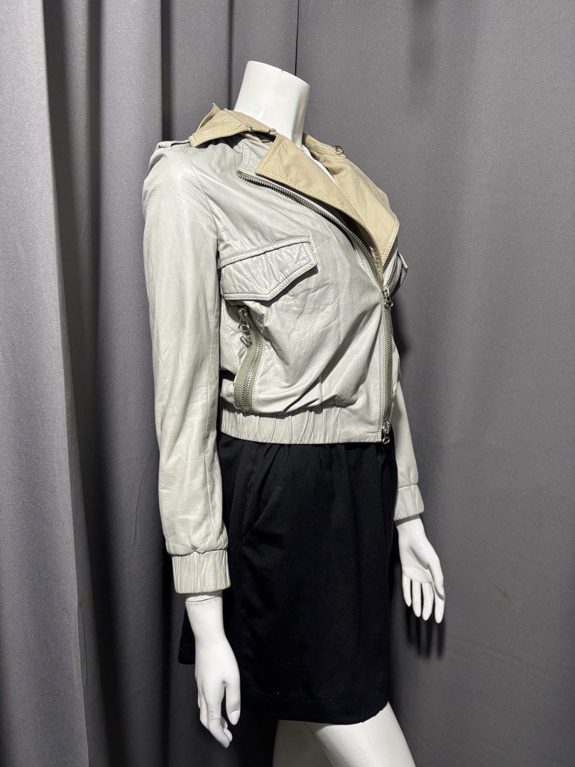Phillip Lim Layered Cropped Biker Leather Jacket (Category: Coats, Jackets and Outerwear) located in Baguio. Submitted by thecollector2600 (Listing ID 1467289013, Image 2). Description: Small fit Pit to pit-17” Length-20” Shoulders-15” Sleeves-23”.