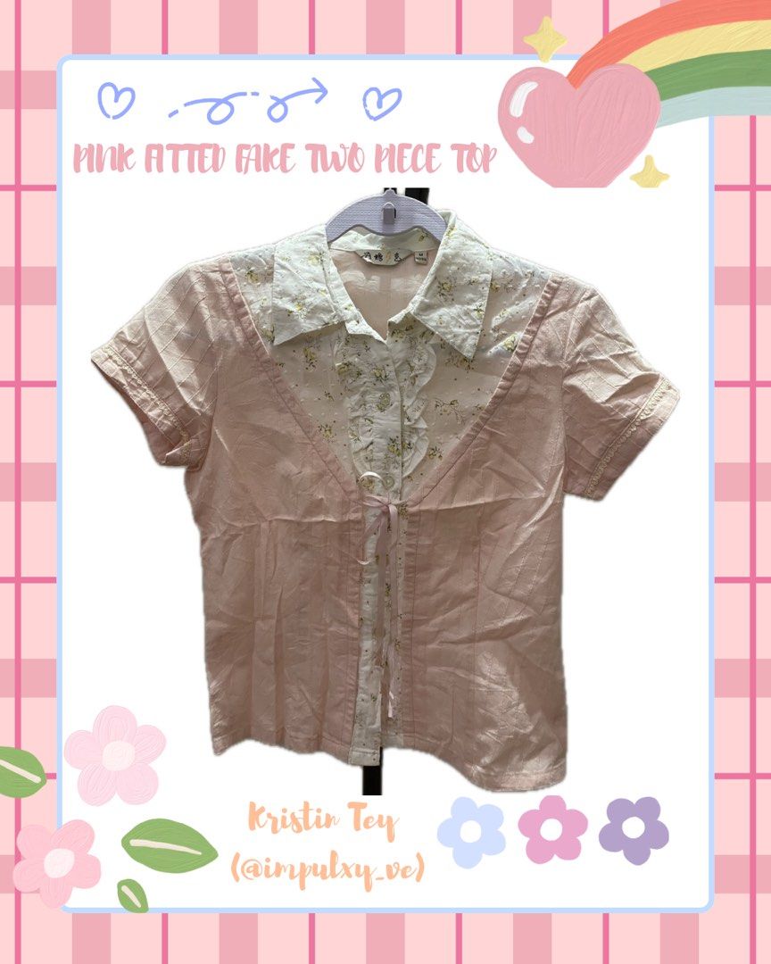 PINK FITTED Y2K POLO TOP (Category: Others Tops) located in Arayat. Submitted by impulxy_ve (Listing ID 1467272419, Image 1). Description: 💮SIZE: XS-S 🪷MINE: 249 🪻GRAB: 299 🌺LOCK: 349.