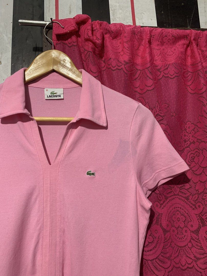 Pink Lacoste Buttonless Blouse (Category: Blouses) located in Iligan City. Submitted by kierrehv (Listing ID 1467344995, Image 3). Description: Pink Lacoste Button less Blouse 9.4/10 cr 18x23 Issue: blue like mark right side (might be washable).