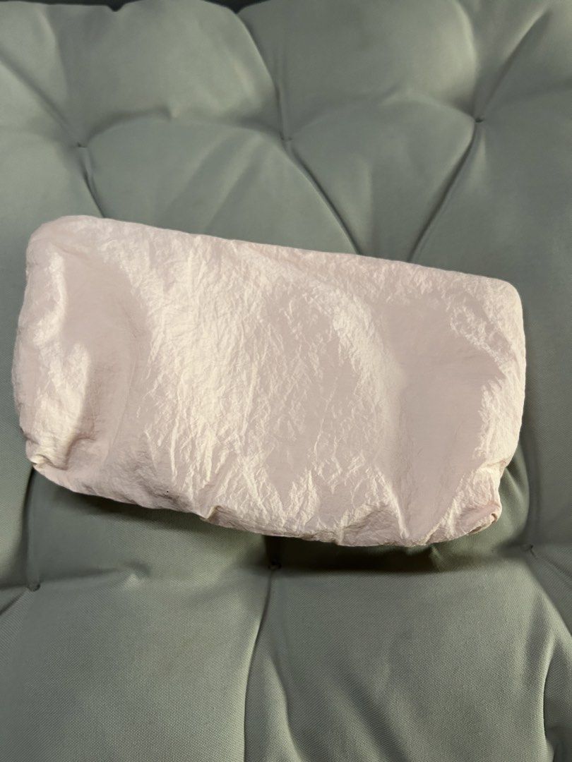 Pink Pouch with Ribbon (Category: Accessory Holder, Box & Organizers) located in Quezon. Submitted by martyyiii (Listing ID 1467338400, Image 2). Description: 🦦 pink pouch ⭐️ can be use as a pencil case, makeup pouch, or other essentials things ⭐️ forgot where i got it from ⭐️ has little concealer stain inside.