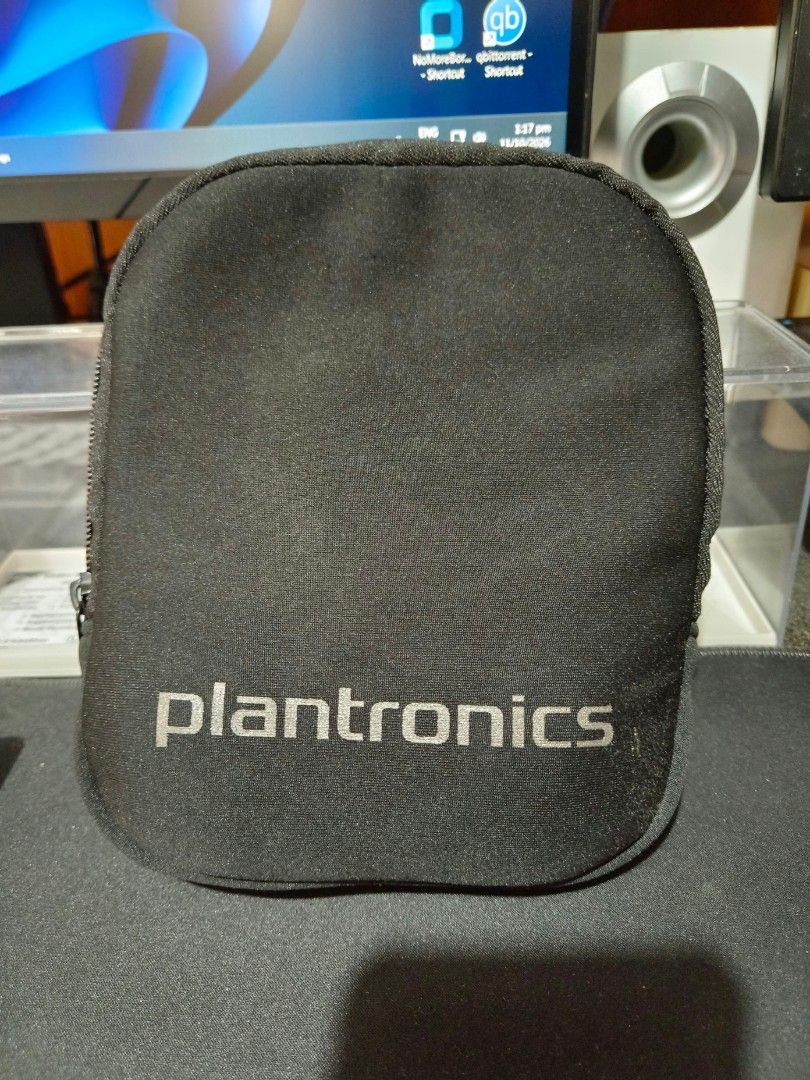 Plantronics Wireless Headset with USB Dongle and Case (Category: Headphones & Headsets) located in Cavite. Submitted by cyrenecen (Listing ID 1467249977, Image 3). Description: 🎧 FOR SALE | PRELOVED PLANTRONICS VOYAGER FOCUS UC Selling my Plantronics Voyager Focus UC Bluetooth Headset! ✅ Wireless Bluetooth headset ✅ Active Noise Cancellation (ANC) ✅ Fully working and functional 📌 Condition: Preloved, with visible signs of use. May part na nagba