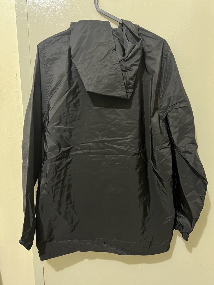 Pleasures Keys Coaches Jacket (Category: Coats, Jackets and Outerwear) located in Bacolod City. Submitted by ghostgiiirl___ (Listing ID 1467308095, Image 3). Description: - Brand: Pleasures - Item: Coaches Jacket with Hood - Color: Black - Size: Medium - Condition: Brand new with original tags - Design: Large white embroidered logo on chest - Features: Matching black hood with drawstrings, front snap button closure, and side pockets - Material: 1