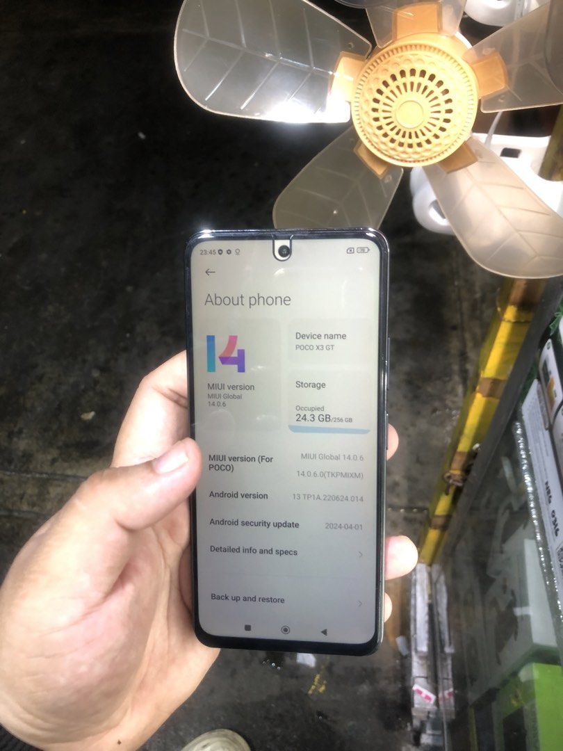 Poco x3 Gt (Category: Android Others) located in Manila. Submitted by jomarbangcola21 (Listing ID 1467327725, Image 3). Description: 256gb Sobrang kinis nito boss .