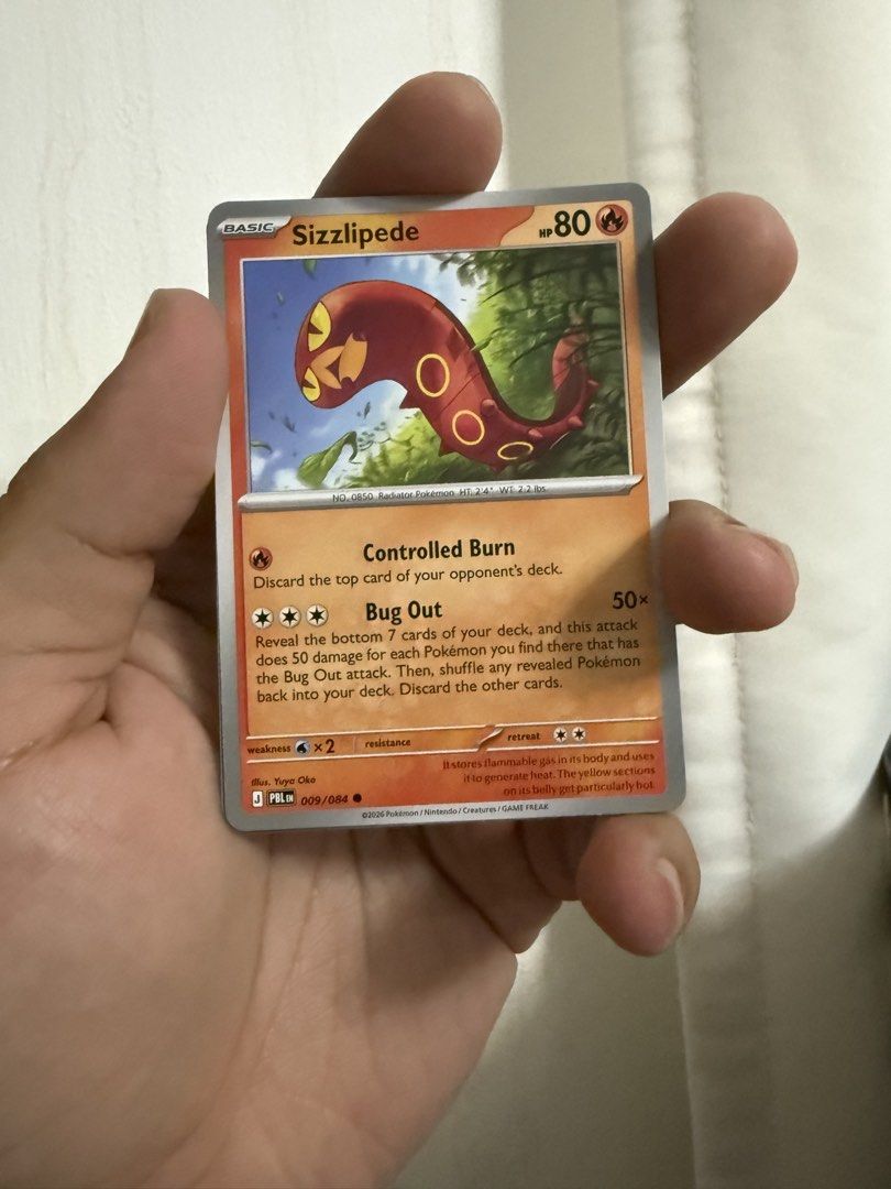 Pokemon TCG : Sizzlipede - PBL 009/084 (Category: Raw Singles) located in Marikina City. Submitted by jpcollectiblesph (Listing ID 1467355364, Image 1). Description: .
