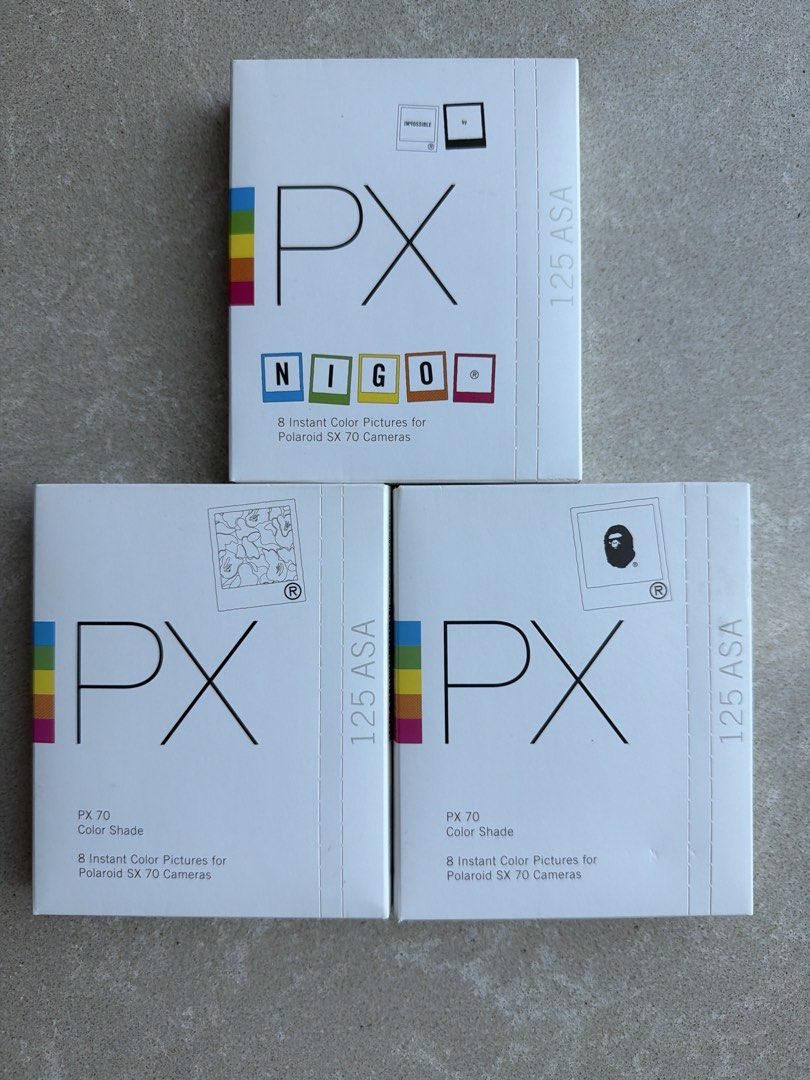 Polaroid SX 70 Impossible Project PX 70 Color Shade NIGO BAPE Film, 攝影 ...