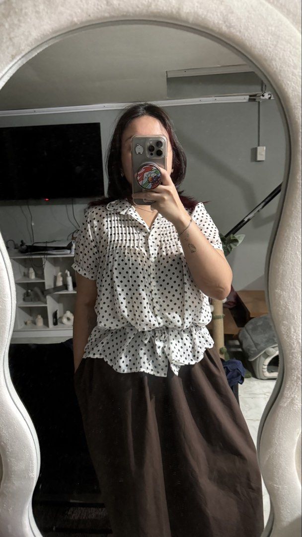 Polka Chiffon Top (Category: Blouses) located in Quezon City. Submitted by dinesaur (Listing ID 1467294899, Image 3). Description: .