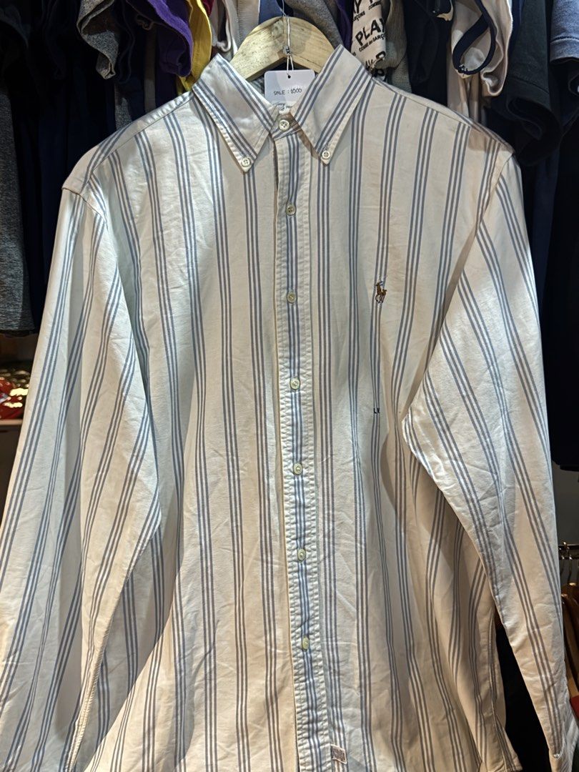 Polo by Ralph Lauren Striped Button-Down Shirt (Category: Tshirts & Polo Shirts ) located in Manila. Submitted by pringlesssy (Listing ID 1467285145, Image 2). Description: Size: XL Loc: quezon city 23x31.