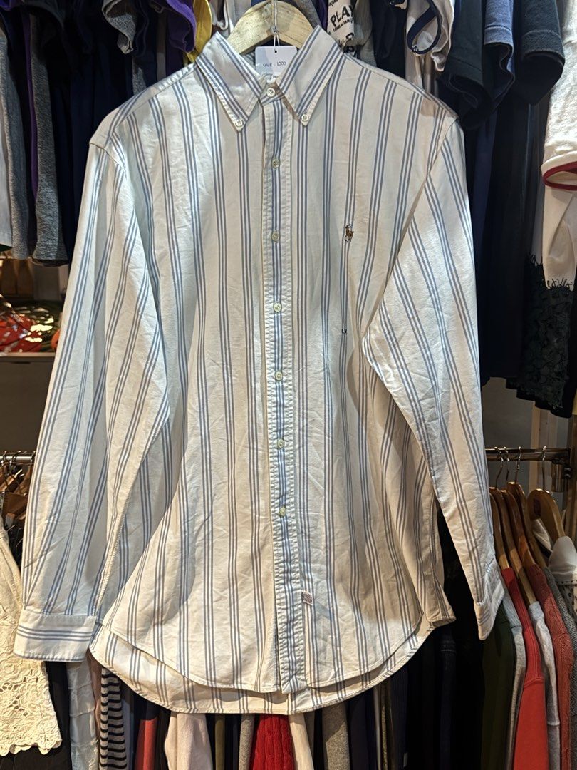 Polo by Ralph Lauren Striped Button-Down Shirt (Category: Tshirts & Polo Shirts ) located in Manila. Submitted by pringlesssy (Listing ID 1467285145, Image 1). Description: Size: XL Loc: quezon city 23x31.