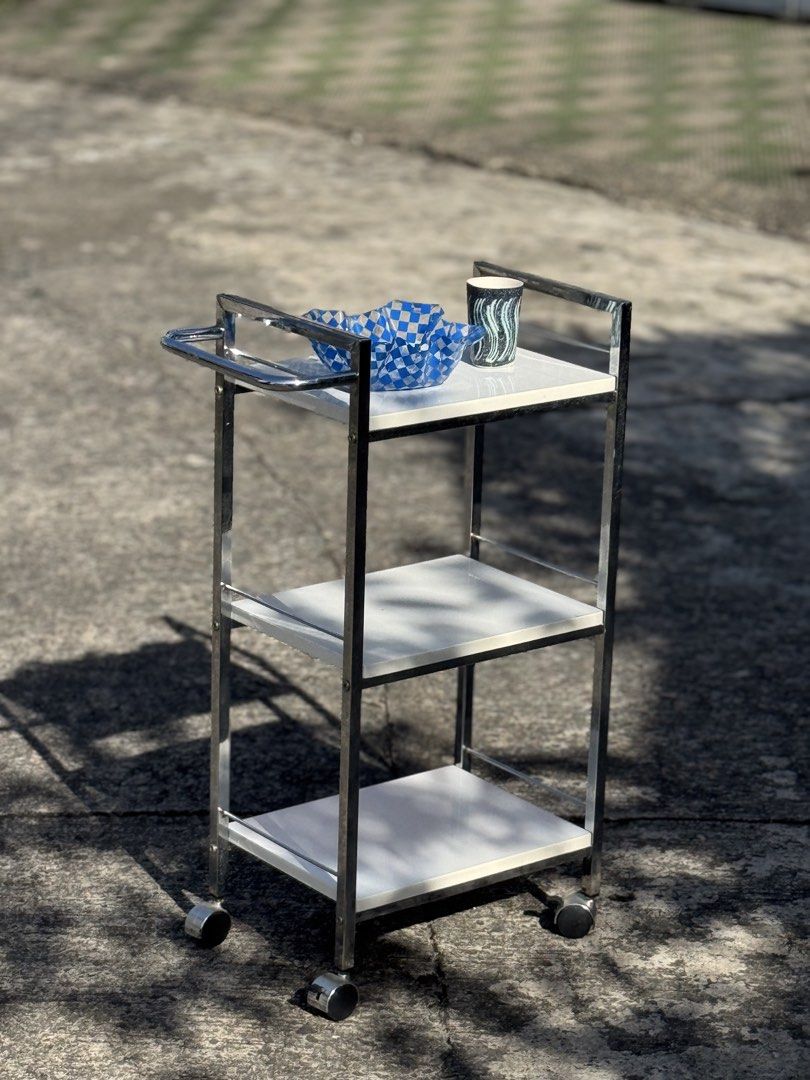 Post Modern Chrome Trolley (Category: Other Home Furniture) located in Bulacan. Submitted by rock_off.thriftshop.ph (Listing ID 1467266250, Image 1). Description: .