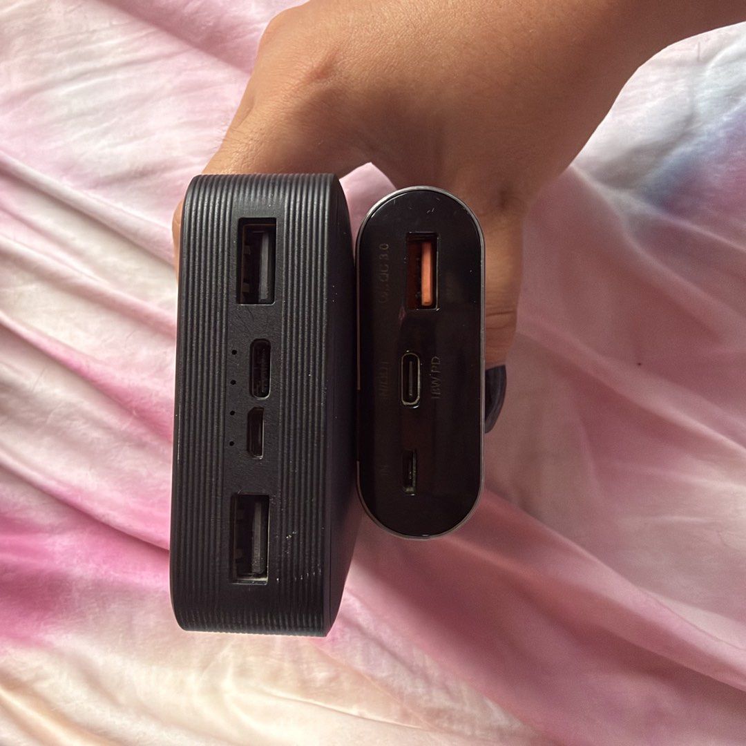 Powerbanks (Category: Batteries & Power Banks) located in Cavite. Submitted by nynsv (Listing ID 1467232527, Image 3). Description: 2 for 500! Rarely used With visible scratches Decluterring Loc: Cavite City.