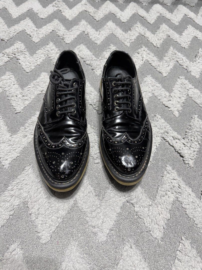 Prada - black Leather Wing tip shoes (Category: Casual Shoes) located in Cavite. Submitted by commoncourtesy (Listing ID 1467344218, Image 3). Description: Size 5 fits 7 mens.