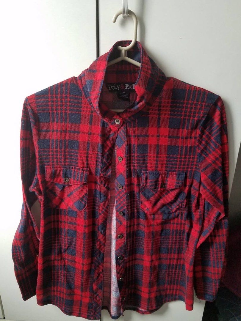 Preloved Flannel (Category: Coats, Jackets and Outerwear) located in General Trias. Submitted by ceethruenial (Listing ID 1467308418, Image 2). Description: Red Flannel Long Sleeve 💸mop gcash .