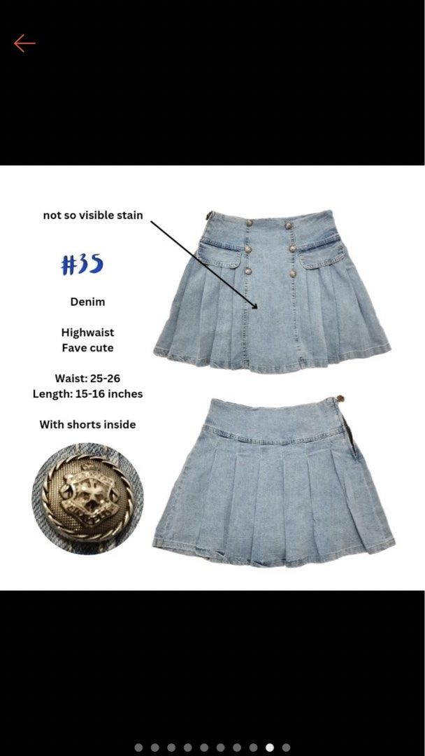 Preloved Y2K Skirt (Category: Skirts) located in General Trias. Submitted by ceethruenial (Listing ID 1467312859, Image 2). Description: size: 24-26 waistline has shorts inside..