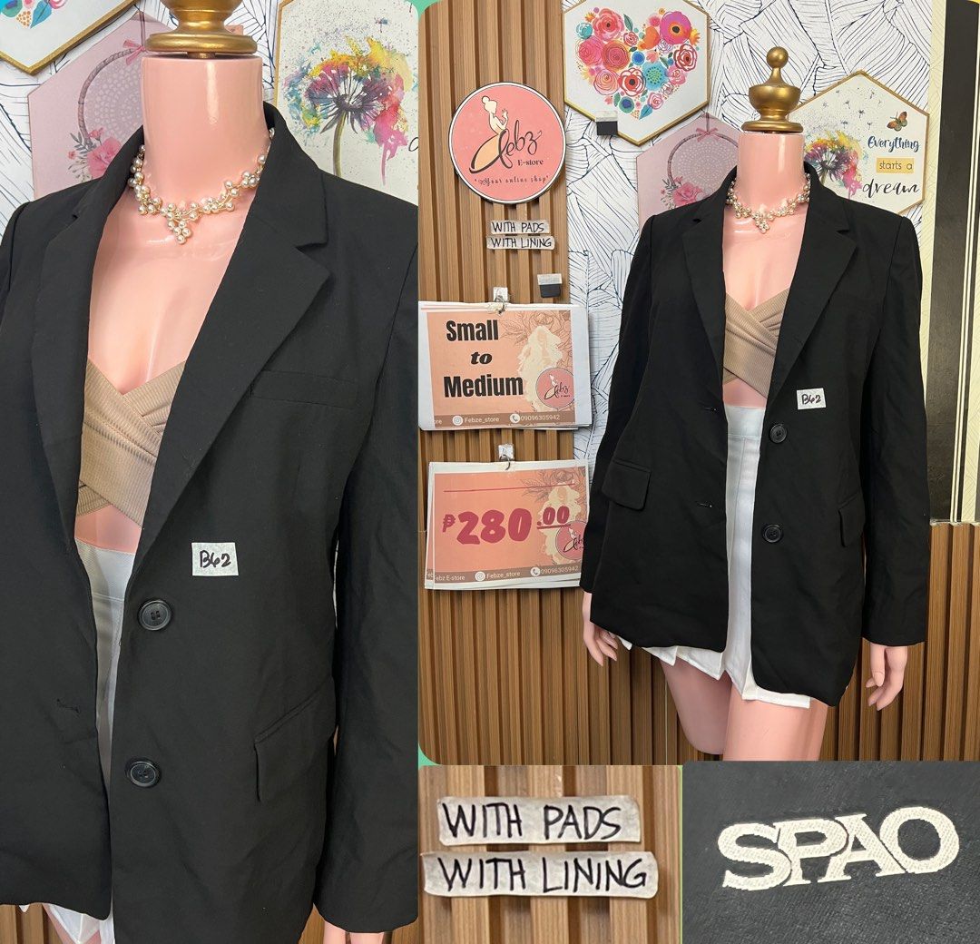 PREMIUM BLAZER ASSORTED OCT11 (Category: Coats, Jackets and Outerwear) located in Talisay. Submitted by frentuma (Listing ID 1467308105, Image 3). Description: VISIT MY FB PAGE FEBZ E-STORE FOR MORE ITEMS 💕💕🛍️🛍️ Like new Preloved price and size indicated each picture 👍 like and follow fb page Febz e-store for more available items 📌Location Deca Dumlog Talisay Cebu Cebu buyer- delivery maxim add delivery fee or pick.up (Near location) 🌟 Out