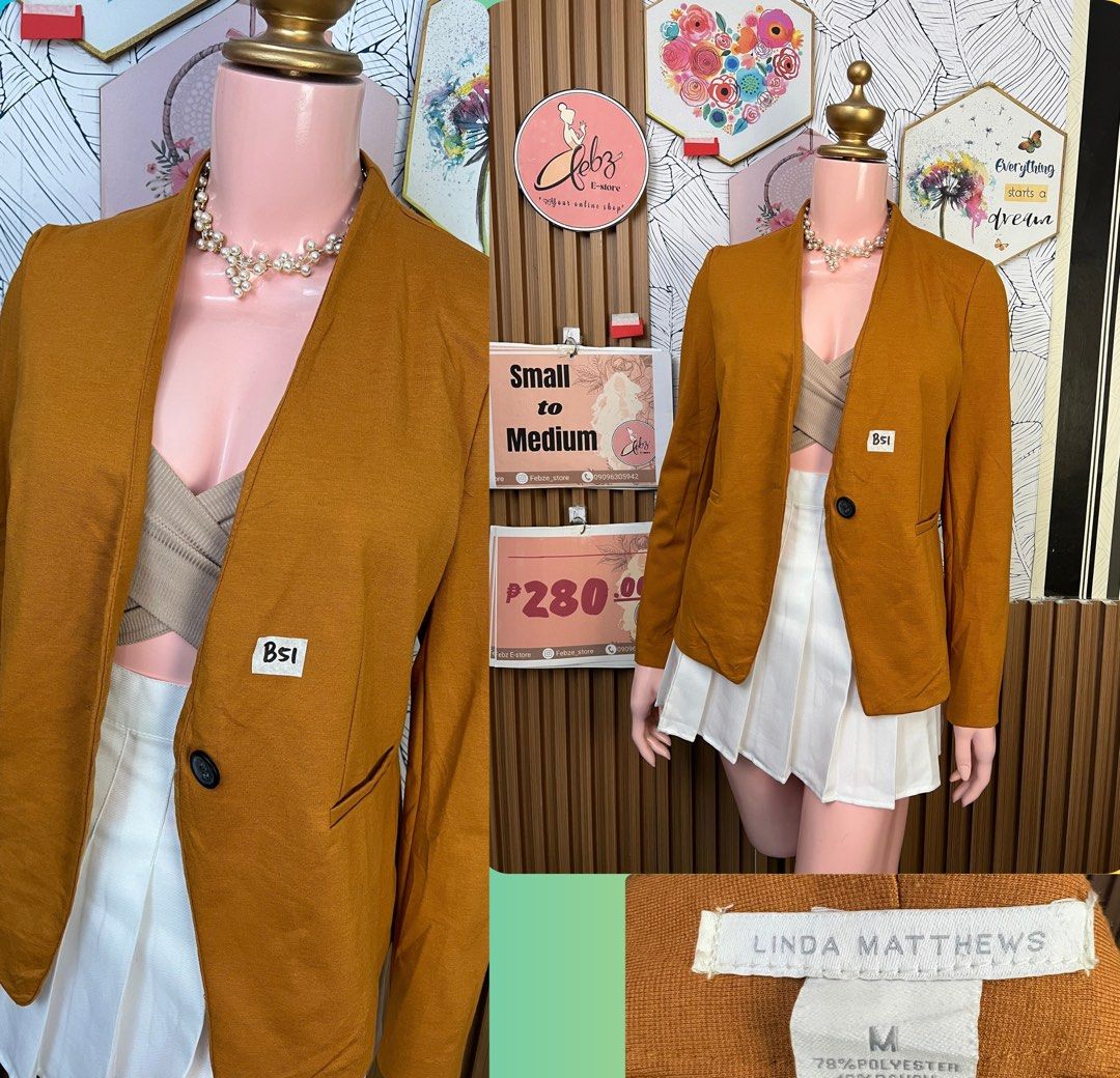 PREMIUM BLAZER ASSORTED OCT13 (Category: Coats, Jackets and Outerwear) located in Talisay. Submitted by frentuma (Listing ID 1467308698, Image 1). Description: VISIT MY FB PAGE FEBZ E-STORE FOR MORE ITEMS 💕💕🛍️🛍️ Like new Preloved price and size indicated each picture 👍 like and follow fb page Febz e-store for more available items 📌Location Deca Dumlog Talisay Cebu Cebu buyer- delivery maxim add delivery fee or pick.up (Near location) 🌟 Out