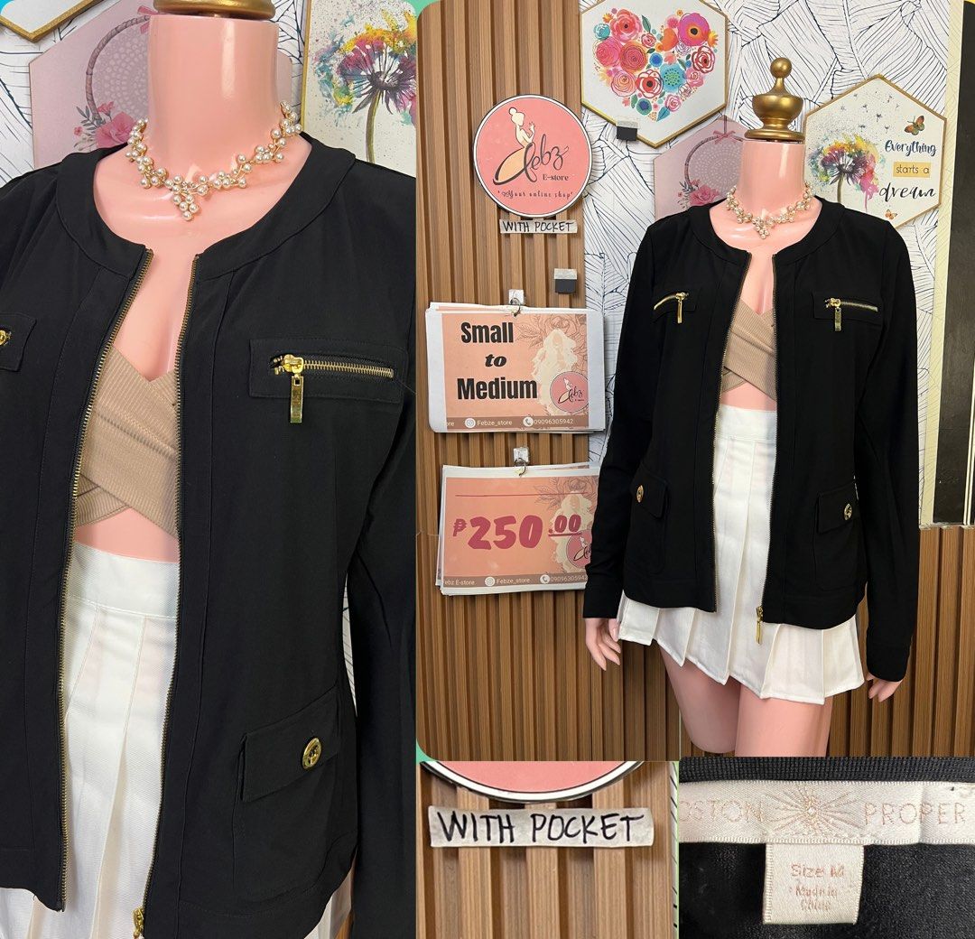 PREMIUM BLAZER ASSORTED OCT2 (Category: Coats, Jackets and Outerwear) located in Talisay. Submitted by frentuma (Listing ID 1467280008, Image 3). Description: VISIT MY FB PAGE FEBZ E-STORE FOR MORE ITEMS 💕💕🛍️🛍️ Like new Preloved price and size indicated each picture 👍 like and follow fb page Febz e-store for more available items 📌Location Deca Dumlog Talisay Cebu Cebu buyer- delivery maxim add delivery fee or pick.up (Near location) 🌟 Outs
