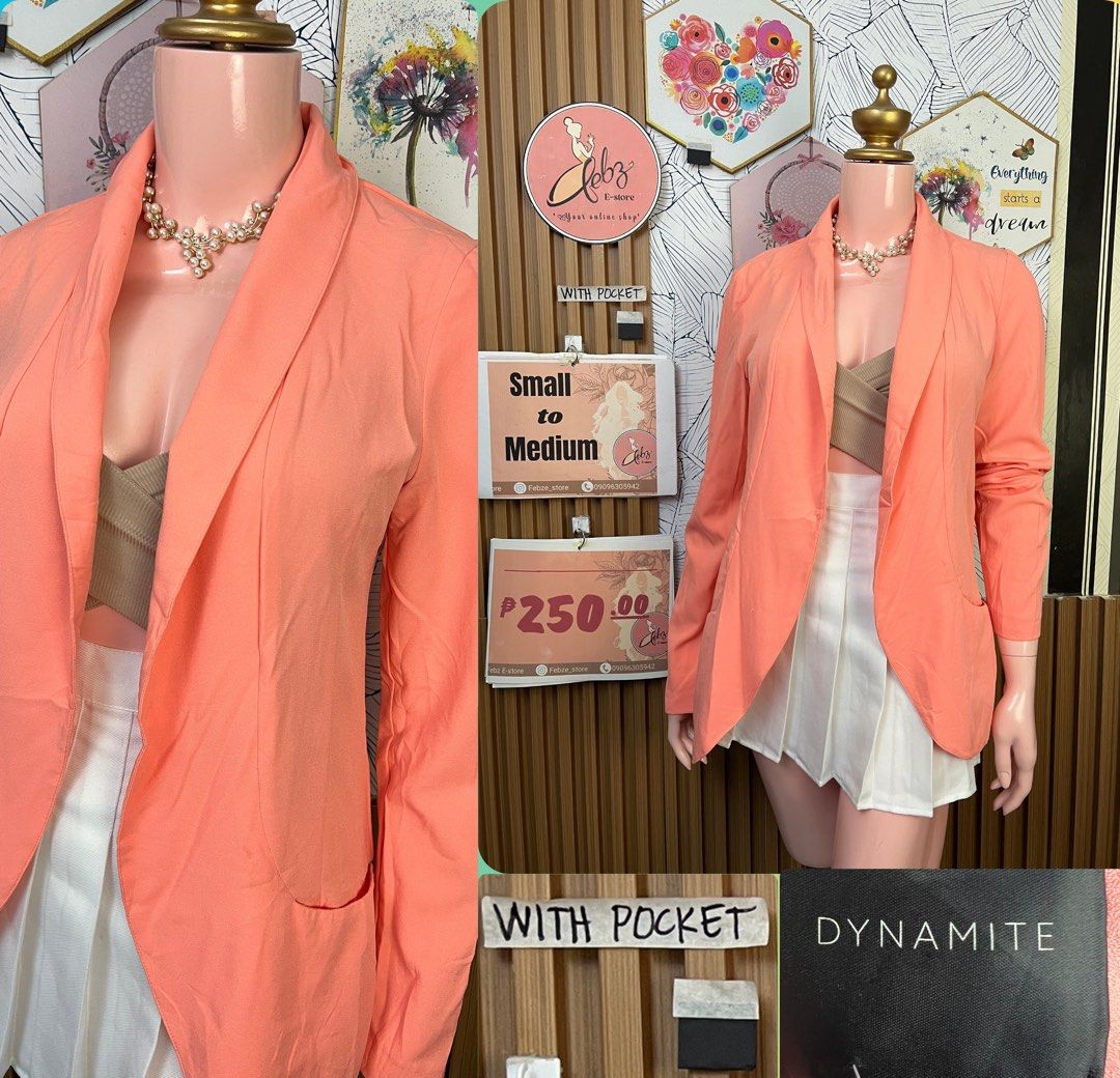 PREMIUM BLAZER ASSORTED OCT3 (Category: Coats, Jackets and Outerwear) located in Talisay. Submitted by frentuma (Listing ID 1467280383, Image 3). Description: VISIT MY FB PAGE FEBZ E-STORE FOR MORE ITEMS 💕💕🛍️🛍️ Like new Preloved price and size indicated each picture 👍 like and follow fb page Febz e-store for more available items 📌Location Deca Dumlog Talisay Cebu Cebu buyer- delivery maxim add delivery fee or pick.up (Near location) 🌟 Outs