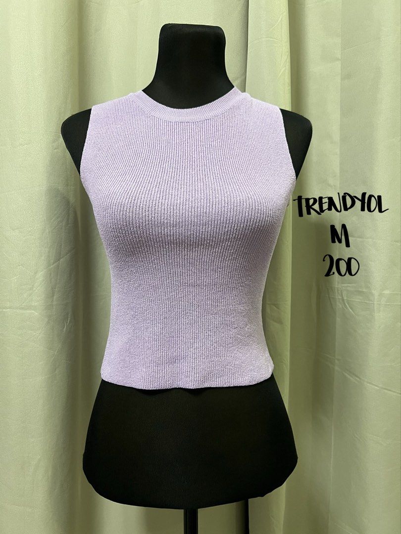 Purple ribbed crew neck tank top (Category: Blouses) located in Las Pinas. Submitted by jilanah (Listing ID 1467350331, Image 1). Description: .