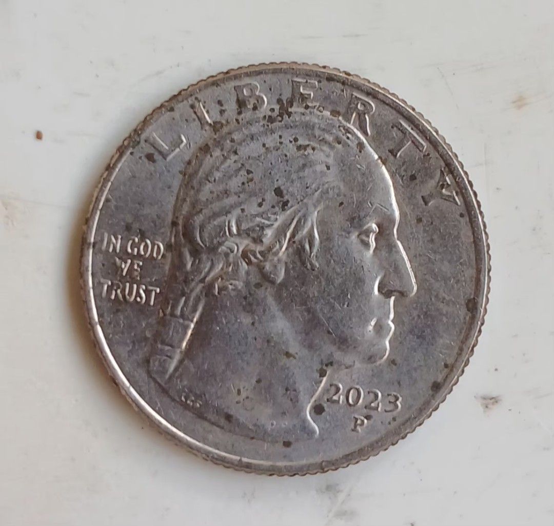 Quarter dollar USA 2023 (Category: Currency) located in Lipa City. Submitted by MAGBABALOT7 (Listing ID 1467192865, Image 2). Description: copper nickel compoaition.