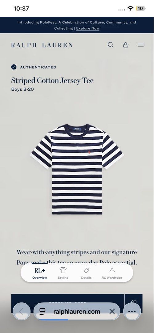 Ralph Lauren (Category: Luxury Apparel) located in Tacurong. Submitted by jayve_ukaysell (Listing ID 1467347998, Image 2). Description: Ralph Lauren 𝐒𝐈𝐙𝐄: Small to Medium 𝐂𝐎𝐋𝐎𝐑 𝐑𝐀𝐓𝐄 :9.5/10 𝐂𝐎𝐍𝐃𝐈𝐓𝐈𝐎𝐍: Asnew 𝐈𝐒𝐒𝐔𝐄: ❌ 𝐌𝐈𝐍𝐄:700 (AUTOMATIC YOURS).