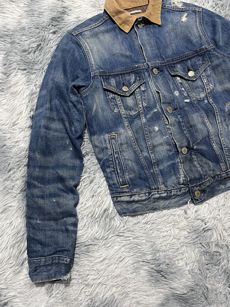 Ralph Lauren Blanket Limed Distressed Denim Jacket (Category: Coats, Jackets and Outerwear) located in Sasmuan (Sexmoan). Submitted by winterclothes.ph (Listing ID 1467331151, Image 3). Description: Ralph Lauren Blanket Limed Distressed Denim Jacket XS on tag Width 17 Length 21 Verygood Condition Issue check last pic.