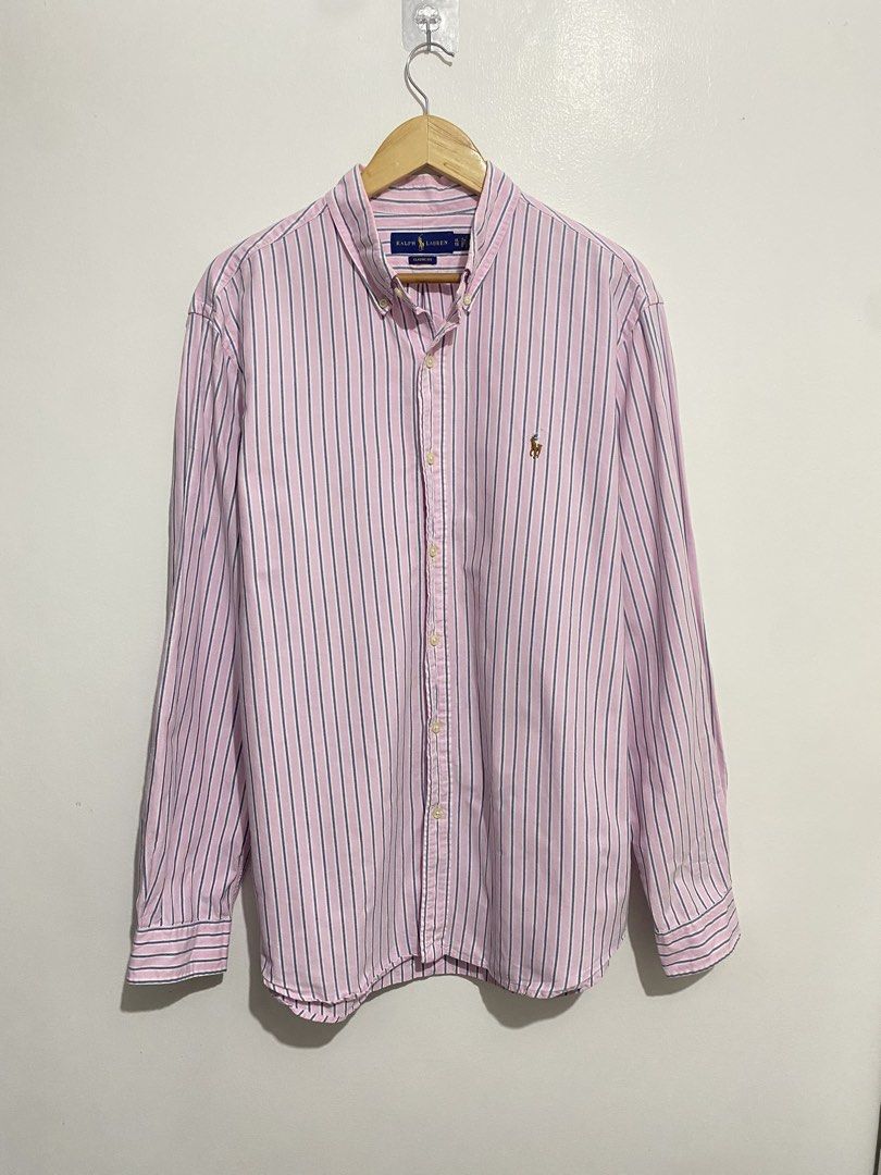 Ralph Lauren Pinstripes Pink (Category: Formal Shirts) located in Batangas. Submitted by got.thrift (Listing ID 1467180132, Image 1). Description: W-25 L-30 Like New No Issue.