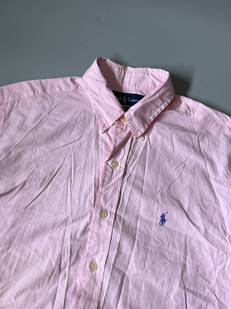 Ralph Lauren Polo Button down Short Sleeve (Category: Formal Shirts) located in Manila. Submitted by villadolid77084 (Listing ID 1467291871, Image 2). Description: Ralph Lauren Polo Button Down Short Sleeve Size Medium Dimes 23x31 Color rate 9.5/10 Need wash only See in the last pic Excellent condition Price 1k+sf📩 Location Laspiñas📍 .