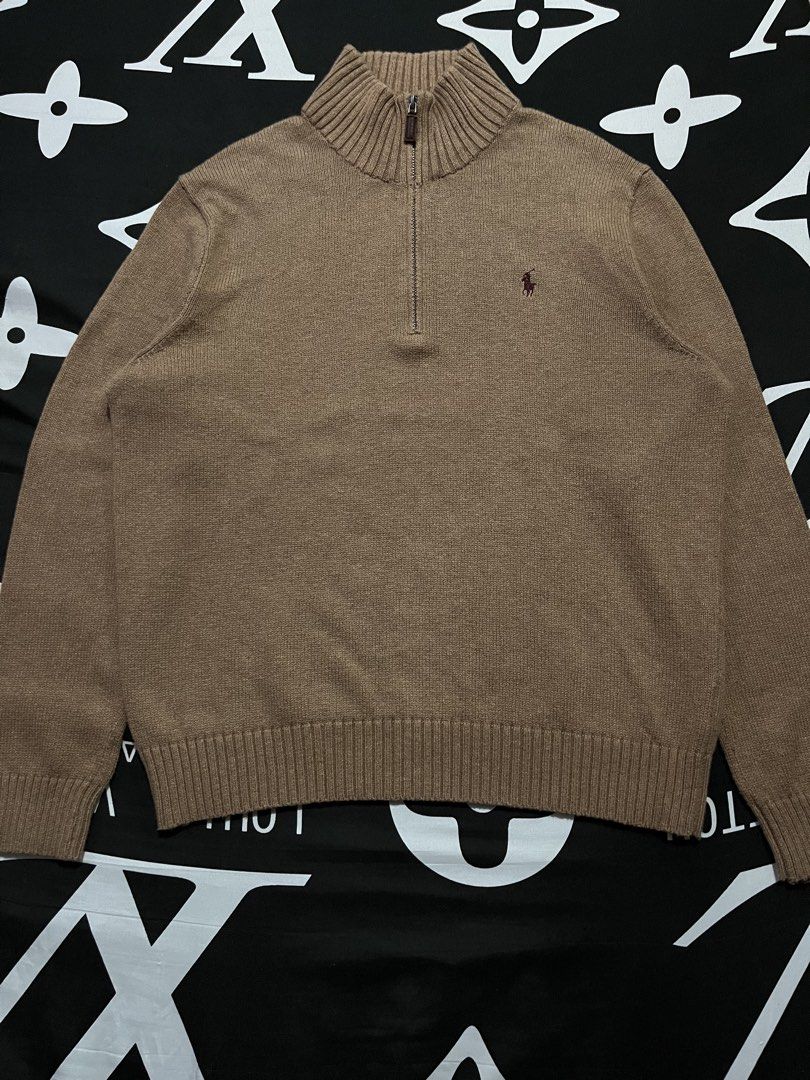 Ralph Lauren Qzip Brown (authentic) (Category: Coats, Jackets and Outerwear) located in Angeles City. Submitted by brkebys (Listing ID 1467227797, Image 1). Description: Width: 22.5 Length: 28 Safe to stretch As new condition No issue.