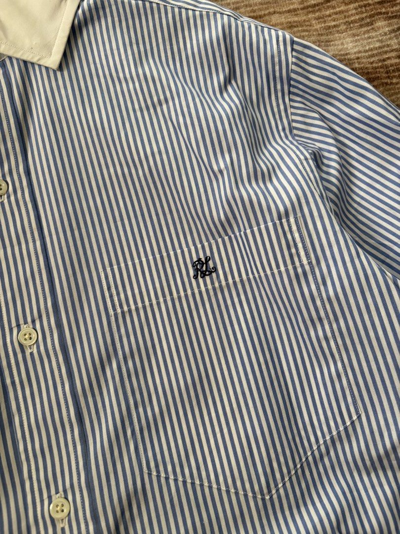 Ralph Lauren RL Logo Pinstripes Polo Longsleeves (Category: Longsleeves) located in Antipolo. Submitted by thearchivesproject (Listing ID 1467282976, Image 3). Description: 21.5 width 29 length.