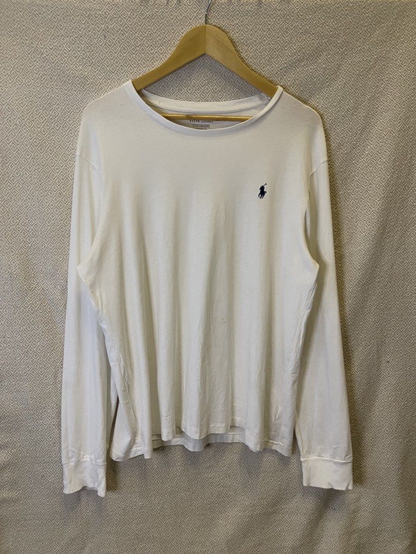 Ralph lauren white longsleeve (Category: Tshirts & Polo Shirts ) located in Manila. Submitted by hypestock_mnl (Listing ID 1467188940, Image 1). Description: - stylish - perfect for casual wear - great fit - in good condition - minimal signs of usage - 9/10 - money worth! - stain/ need wash - see pics for details/issue.