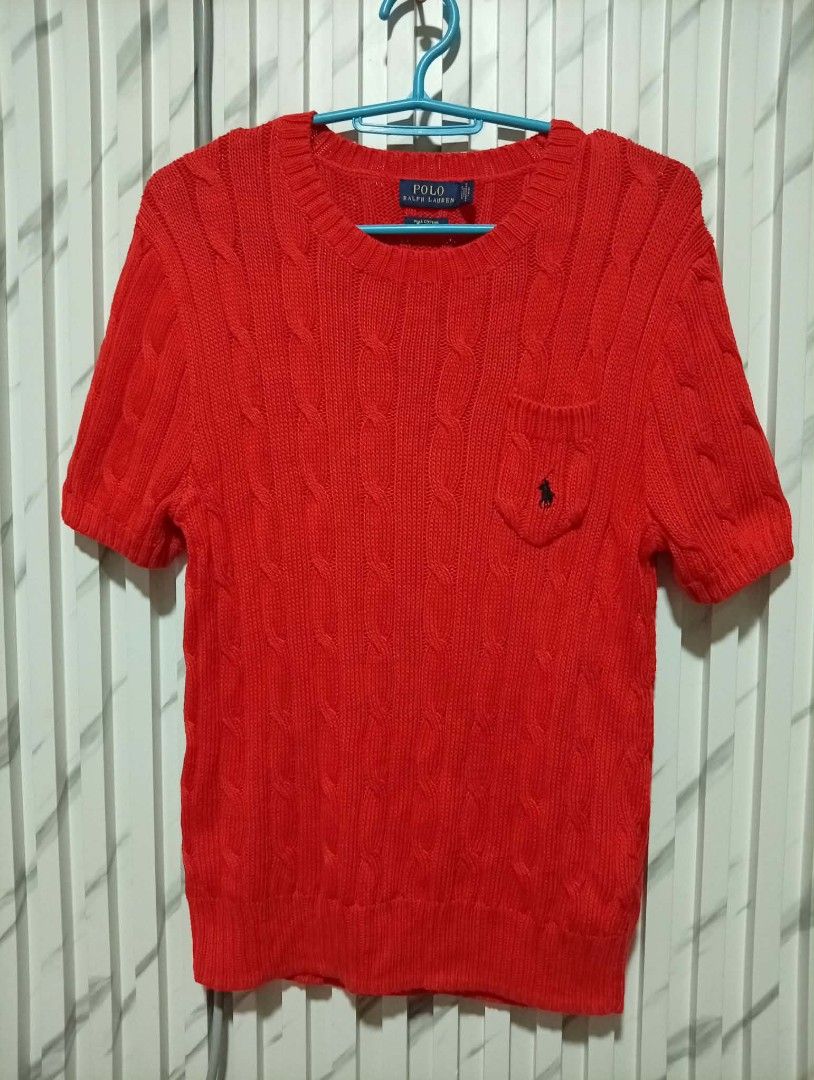 Ralph Lauren Womens Cable Knitted with pocket ( Authentic ) (Category: Shirts) located in Barotac Nuevo. Submitted by john.pritz (Listing ID 1467329538, Image 1). Description: Ralph Lauren Womens Cable knitted With pocket ( Authentic ) Like new condi no issue Size large on tag Width 15 to stretch 22 pasok Length 25.