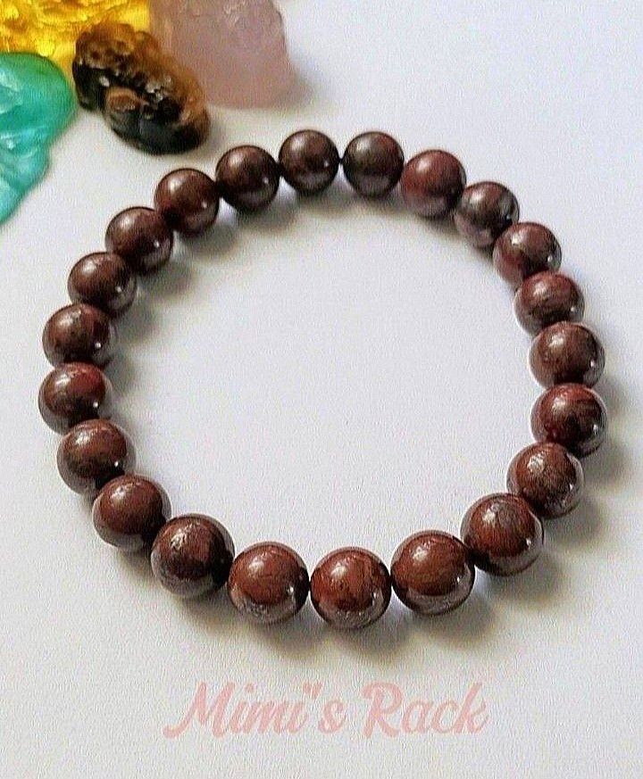 REDDISH BROWN ALASHAN AGATE NATURAL STONE BRACELET (Category: Bracelets) located in Taguig. Submitted by mimisrack (Listing ID 1467338666, Image 2). Description: 🤎Earthy strength and steady grounding energy in a warm natural tone -Reddish Brown Alashan Agate symbolizes stability, protection, and resilience -Warm red tones represent vitality, courage, and steady life-force energy -Encourages grounding, balance, and practical focus -Supports emoti