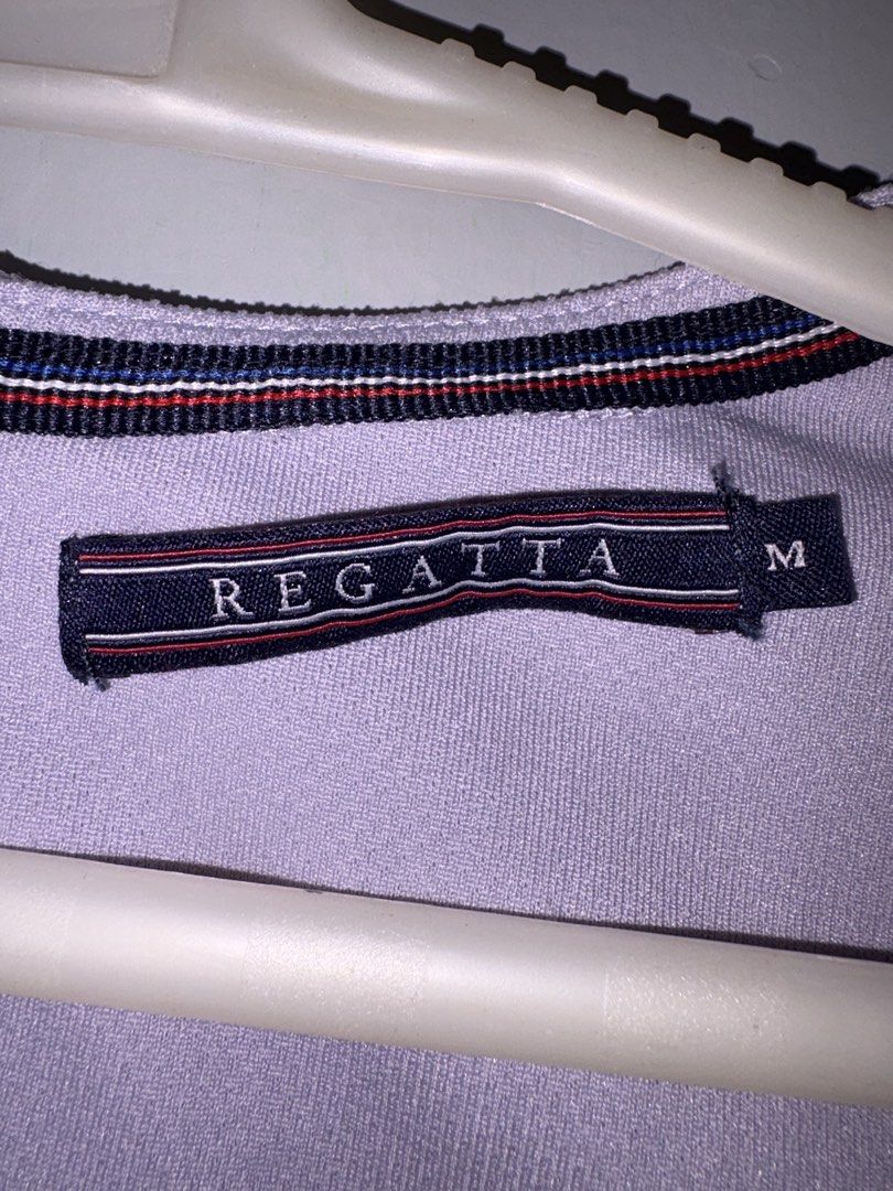 Regatta Lavender Square Neck Top Size M (Category: Shirts) located in Manila. Submitted by margascloset_ (Listing ID 1467297010, Image 3). Description: Regatta Purple Medium Blouse - can fit up to medium-large - Square front neckline with short sleeves - Details: Vertical back button placket, subtle textured fabric - Condition: Worn a few times and well-maintained .