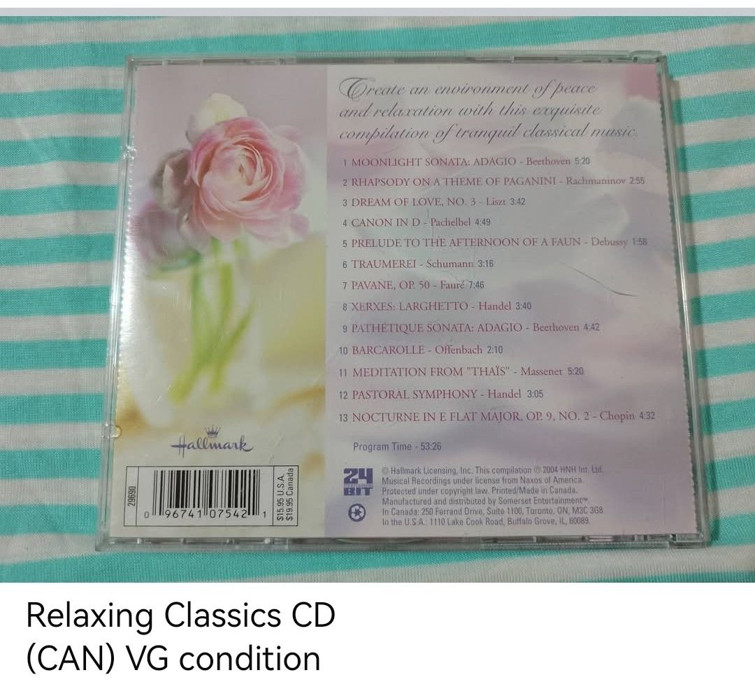Relaxing Classics CD (unsealed) (Category: CDs & DVDs) located in Dangcagan. Submitted by cd_haven5 (Listing ID 1467239615, Image 2). Description: #FORSALE #FORSALE #FORSALE #Authentic #Legit #Original We only sell original items. All items posted are on hand. Please message me for availability of the item/s because the items are also posted on my other online stores. All items are imported unless stated PH. We also accept Pre-orders. Payment Met