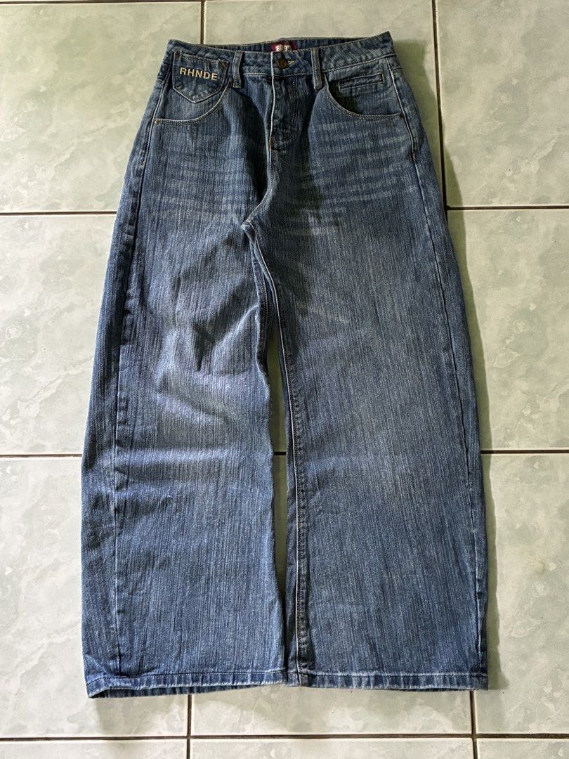 RHNDE Vintage Barrel Denim Jeans (Category: Jeans) located in Batangas. Submitted by jinventoryarchive (Listing ID 1467327867, Image 1). Description: Denim Barrel with backhit • Waist: 31-32 • Length: 42 • Leg Op: 12 • Thigh: 13 .