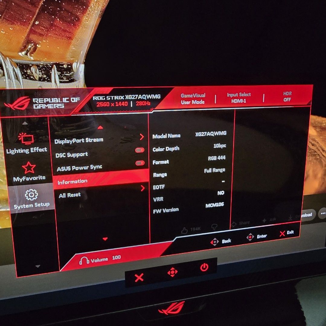ROG XG27AQWMG (Category: Monitor Screens) located in Manila. Submitted by artic1212 (Listing ID 1467162171, Image 2). Description: [SELLING] ROG XG27AQWMG Bought from iTech SM North Edsa Receipt intact (dated Sep2026) 3yrs local warranty Inclusions: box, receipt and all accessories All accessories unused including all cables, desktop mount, even the addt'l rog stickers RFS: upgrade to bigger monitor Test on pickup preferred or video call if malay