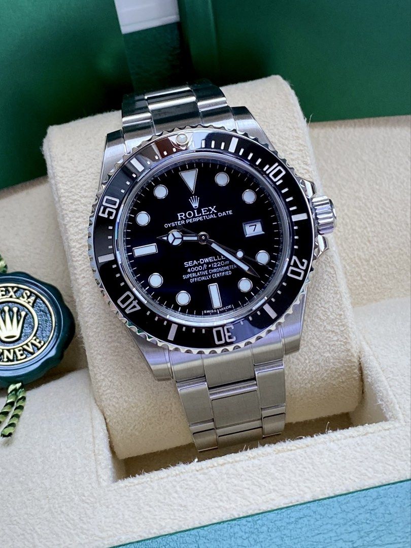 Rolex Sea-Dweller 40mm (Category: Luxury Watches) located in Las Pinas. Submitted by luxetrendph (Listing ID 1467257684, Image 2). Description: Rolex Sea-Dweller 40mm SD4000 Ref. 116600 Rare and collectible, limited 2.5 year production Ceramic bezel, full PPF installed, complete set year 2016, mint condition Php 698,000 Available at Luxe Trend Ph, open to trade Viewing welcome, can be checked with your preferred expert.