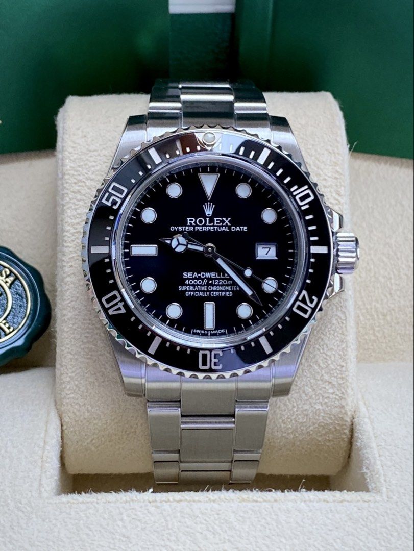 Rolex Sea-Dweller 40mm (Category: Luxury Watches) located in Las Pinas. Submitted by luxetrendph (Listing ID 1467257684, Image 1). Description: Rolex Sea-Dweller 40mm SD4000 Ref. 116600 Rare and collectible, limited 2.5 year production Ceramic bezel, full PPF installed, complete set year 2016, mint condition Php 698,000 Available at Luxe Trend Ph, open to trade Viewing welcome, can be checked with your preferred expert.