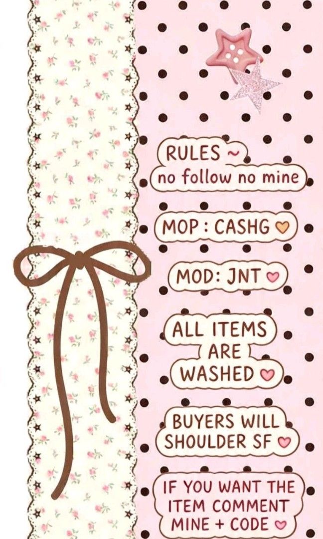 RULES OF GURLY THRIFT (Category: Announcements) located in Masbate. Submitted by gurly_trifth26 (Listing ID 1467261024, Image 1). Description: .
