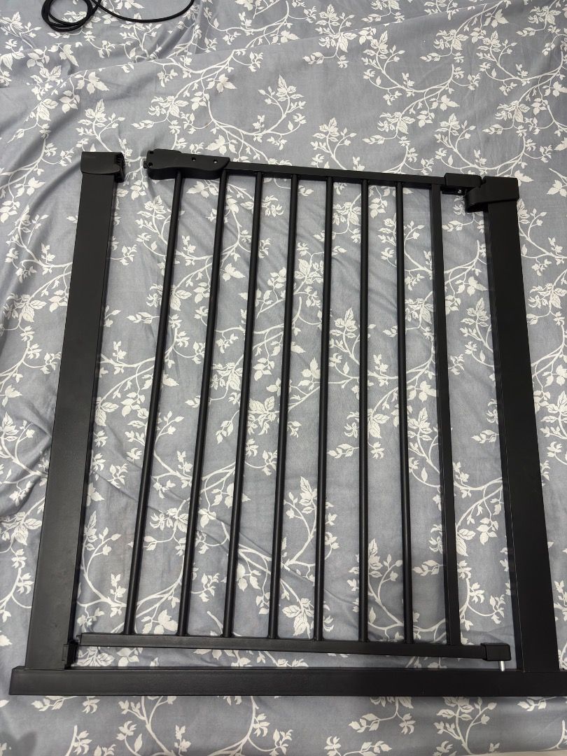 Safety Gate Fence Gate 75-82cm Black (Category: Safety Gates, Locks & Protectors) located in Manila. Submitted by raanagol (Listing ID 1466146471, Image 2). Description: Decluttering my Dog/Baby safety fence 75-82cm RFS: Size is too big for the new place. Bought last June for 793. Price: 350 Pick up in Mandaluyong - Fits standard openings between 75cm and 82cm - Sleek black color finish that matches modern home interiors - Keeps babies and pets s