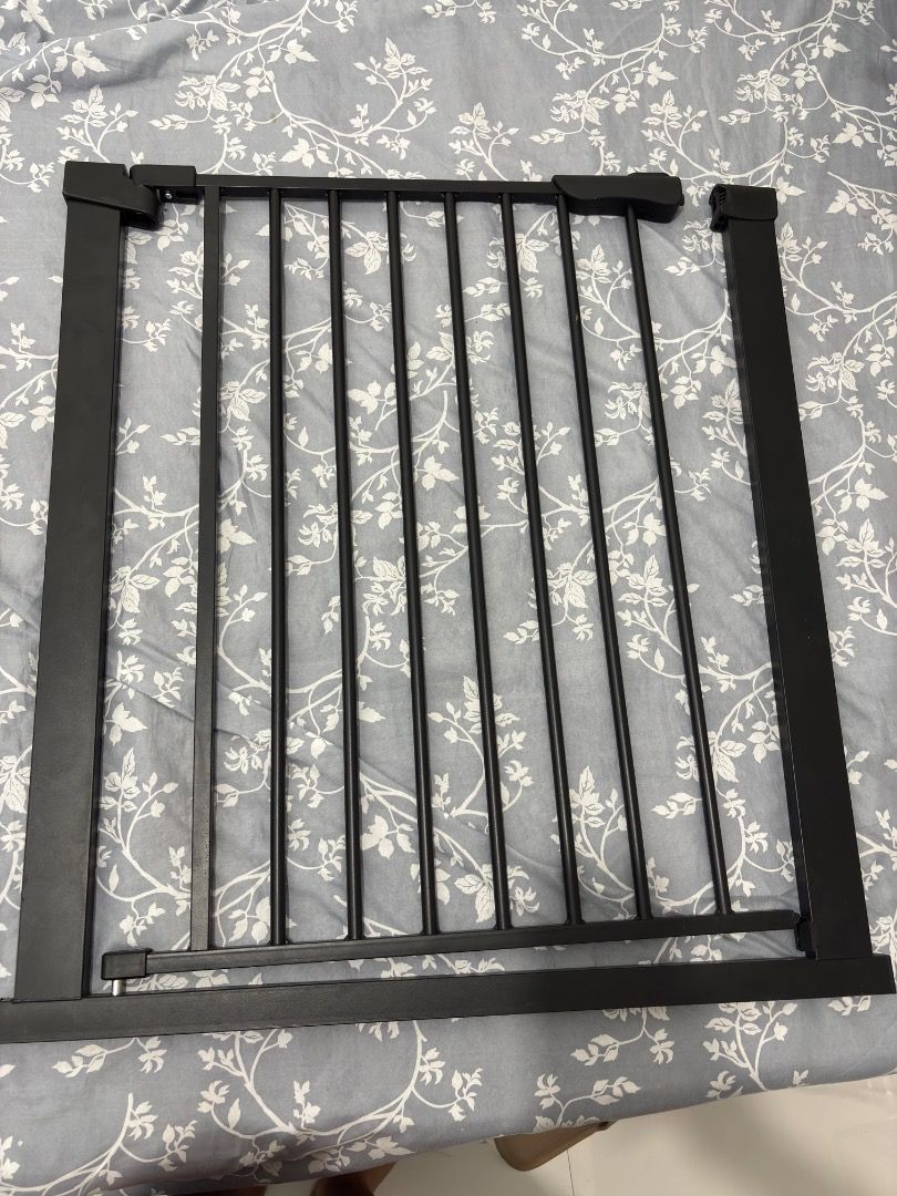 Safety Gate Fence Gate 75-82cm Black (Category: Safety Gates, Locks & Protectors) located in Manila. Submitted by raanagol (Listing ID 1466146471, Image 3). Description: Decluttering my Dog/Baby safety fence 75-82cm RFS: Size is too big for the new place. Bought last June for 793. Price: 350 Pick up in Mandaluyong - Fits standard openings between 75cm and 82cm - Sleek black color finish that matches modern home interiors - Keeps babies and pets s