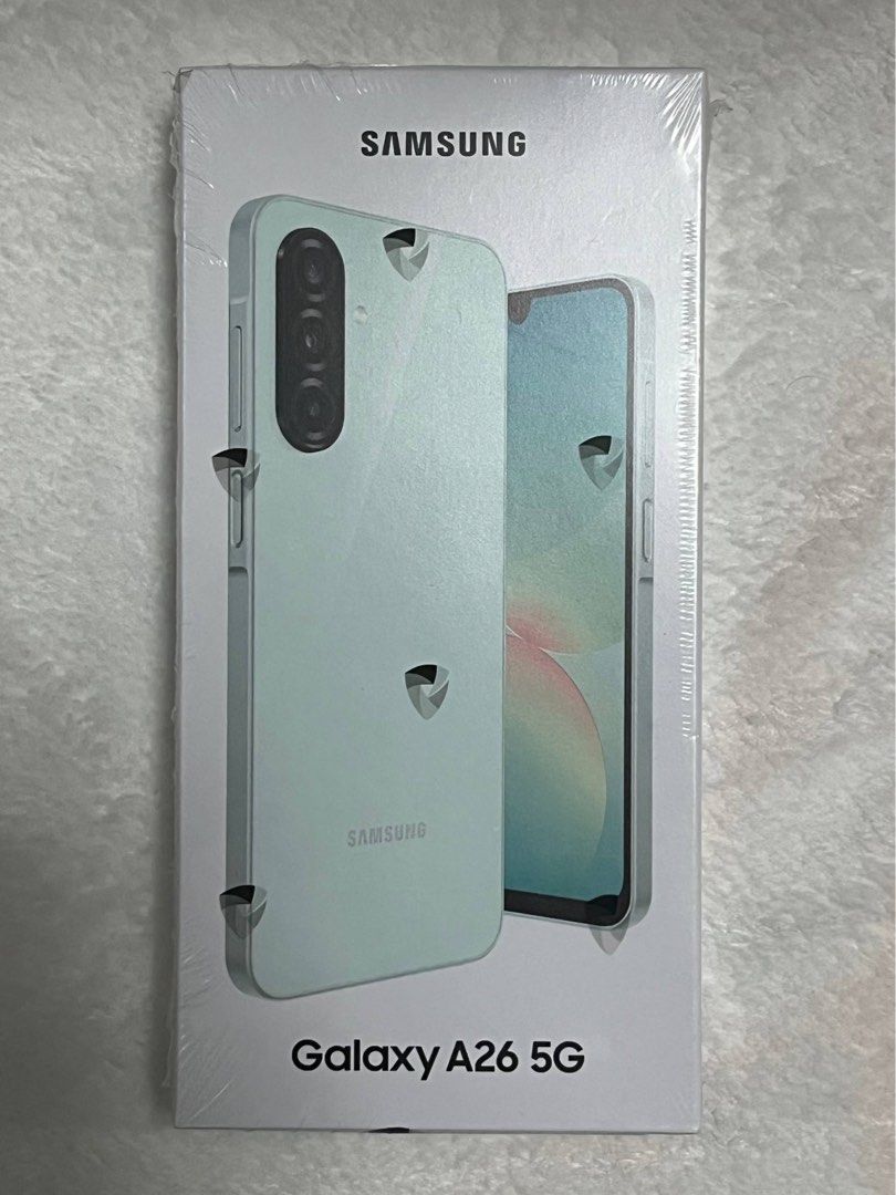 Samsung A26 Sealed (Category: Samsung) located in Manila. Submitted by quickmountain-16564d (Listing ID 1467298538, Image 1). Description: Samsung Galaxy A26 5G (Mint) - 6GB/128GB - Brand New / Sealed Price: 7000 Description Selling my brand-new, factory-sealed Samsung Galaxy A26 5G in a gorgeous Mint finish. It is in pristine condition, completely untouched, and comes complete with its original box. Key Specs & Details: Model: Samsung Galaxy A26