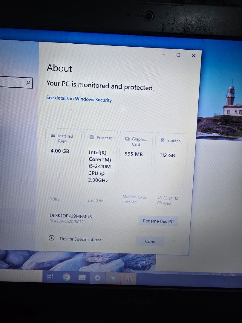 Samsung laptop used (Category: Laptops & Notebooks) located in Caloocan City. Submitted by casperjaspertanyam (Listing ID 1467276429, Image 3). Description: .