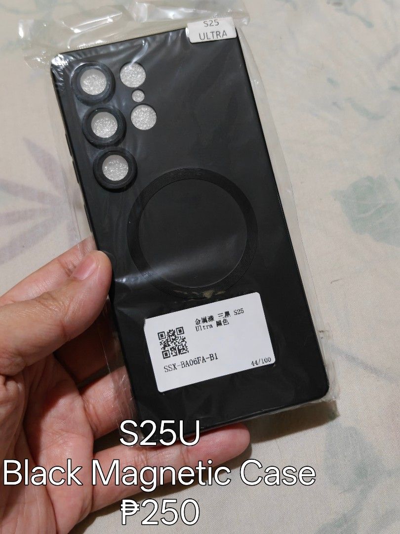 Samsung S25 Ultra Cases (Category: Cases & Sleeves) located in Marikina City. Submitted by rapisidro (Listing ID 1467175617, Image 3). Description: ₱150 - Clear TPU Case ₱150 - Black TPU Case ₱200 - Black Hard Case ₱250 - Black Magnetic Case MARIKINA LOCATION PICKUP OR SHIPPING ONLY Pwede CoD Lalamove.