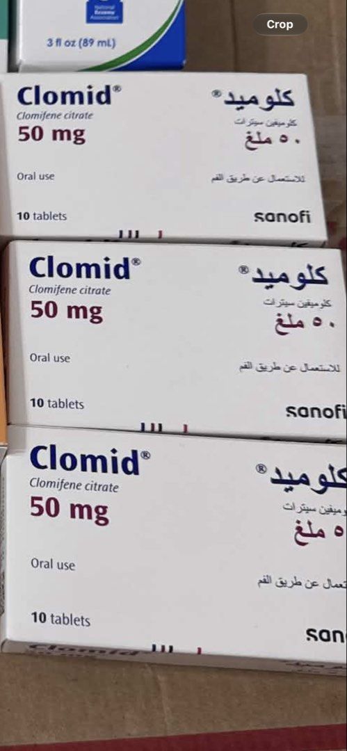 Sanofi Clomid 50mg Tablets 10 Tablets (Category: Medical Supplies & Tools) located in Paranaque City. Submitted by mrcb05 (Listing ID 1467209180, Image 1). Description: - Brand: Sanofi Clomid - Dosage: 50mg tablets (Oral use) - Quantity: 3 boxes available (10 tablets per box) - Condition: Brand new, unopened packaging - Packaging: White and purple boxes with bilingual text - Shipping or meet-up options available upon request.