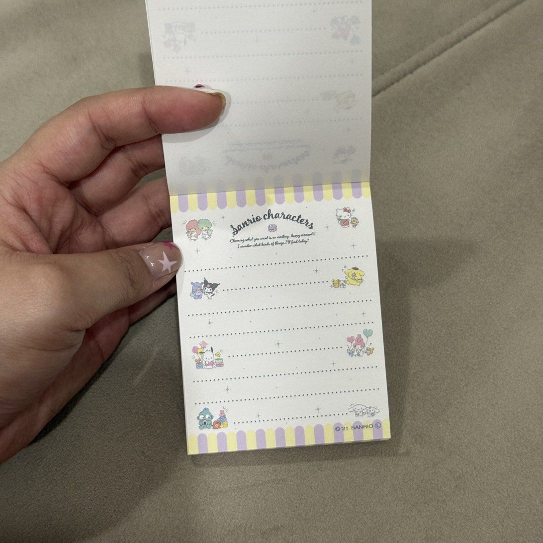 sanrio characters memo pad (Category: Stationery & School Supplies) located in Iba. Submitted by drewychewy (Listing ID 1467353402, Image 3). Description: mop: gcash/maribank mod: j&t.