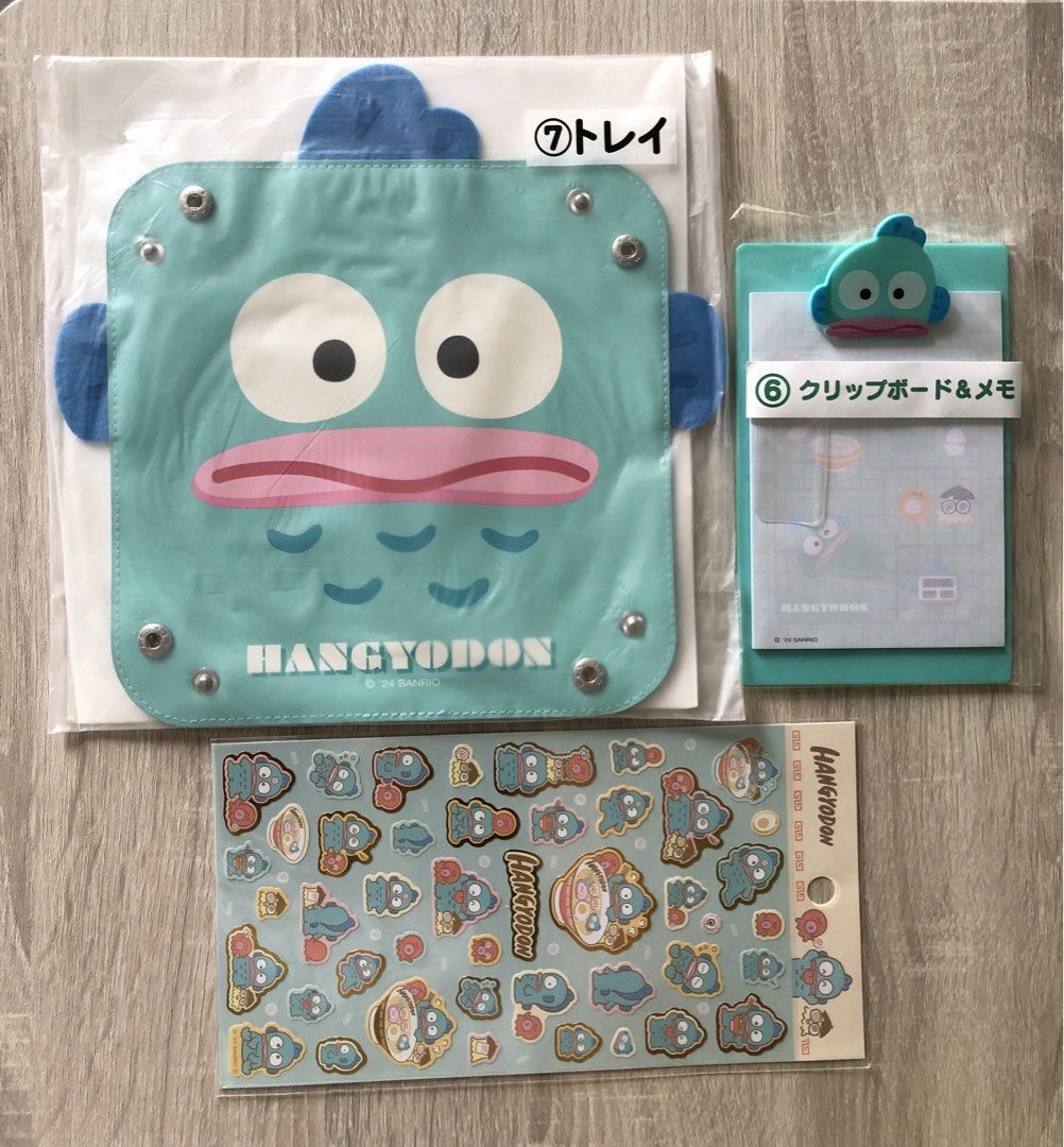 Sanrio Hangyodon 水怪 一番賞 磁石書夾 公仔掛飾 扭蛋 立牌 髮圈 發光掛飾 公仔 （分類：日系周邊）位於 Hong Kong。 由 molang456 提交（商品編號 1467251845，圖片 2）。簡介： 全新日版 圖 1 每款價錢不同，歡迎查詢 圖2 一番賞+貼紙共$40 交收地方可商議。