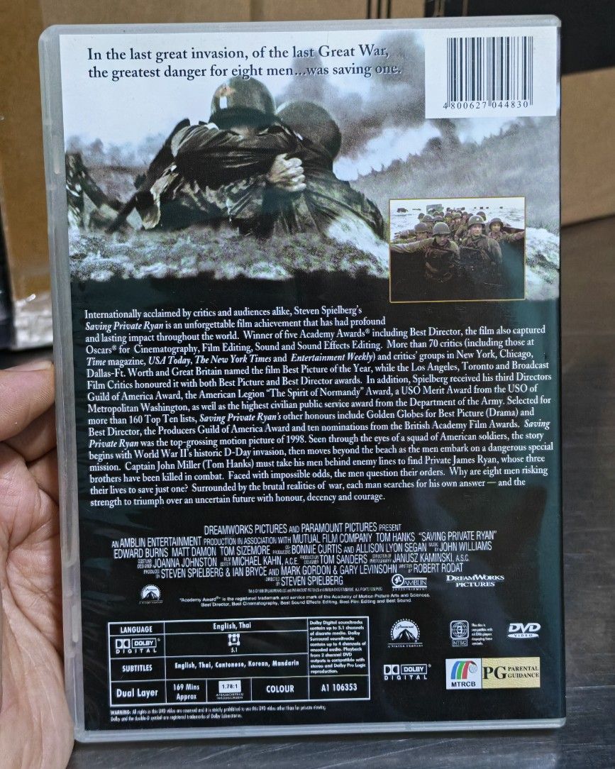Saving Private Ryan (Category: CDs & DVDs) located in Carmona. Submitted by tech_hub_cavite (Listing ID 1467324513, Image 2). Description: .